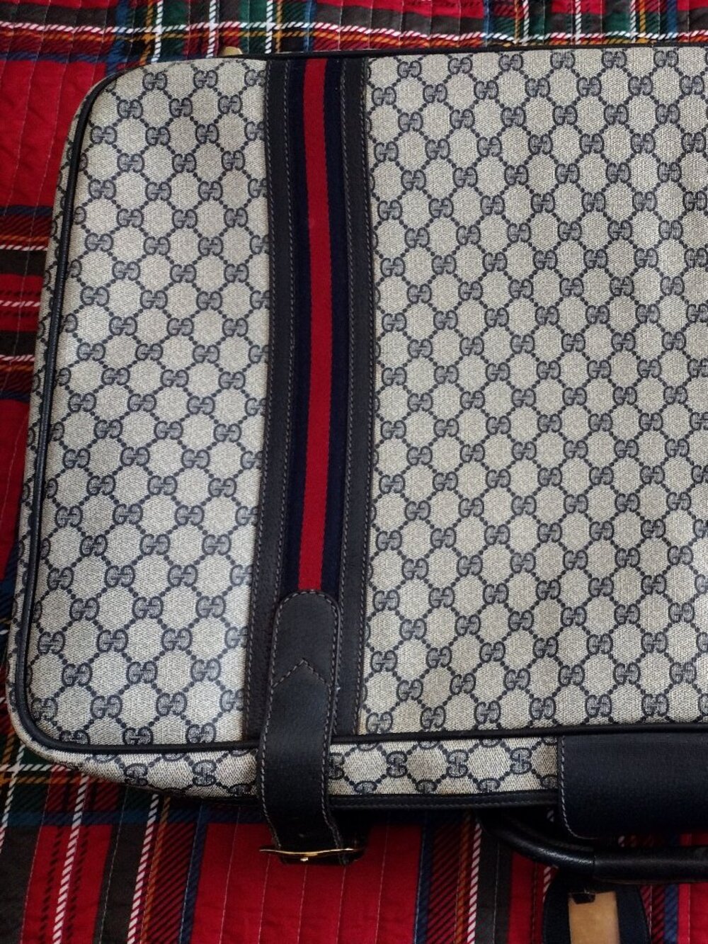 Beautiful Vintage Gucci Sherry Line Suitcase Luggage Travel Men Women GG Logo